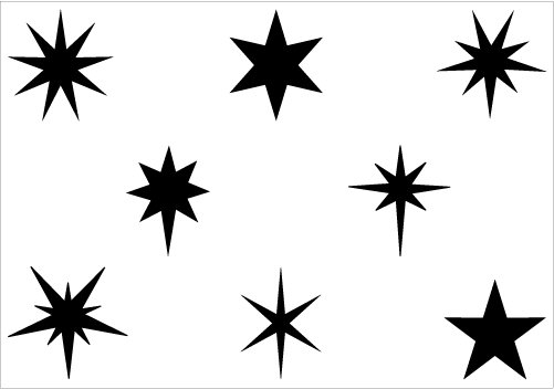 Silhouette clipart christmas star outline