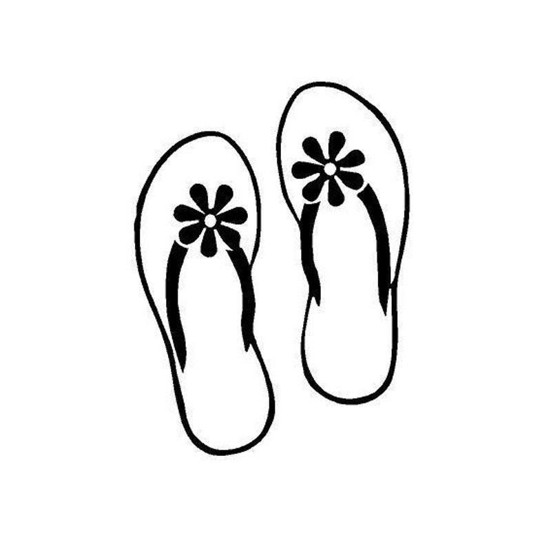 Beach Sandals Drawing - ClipArt Best