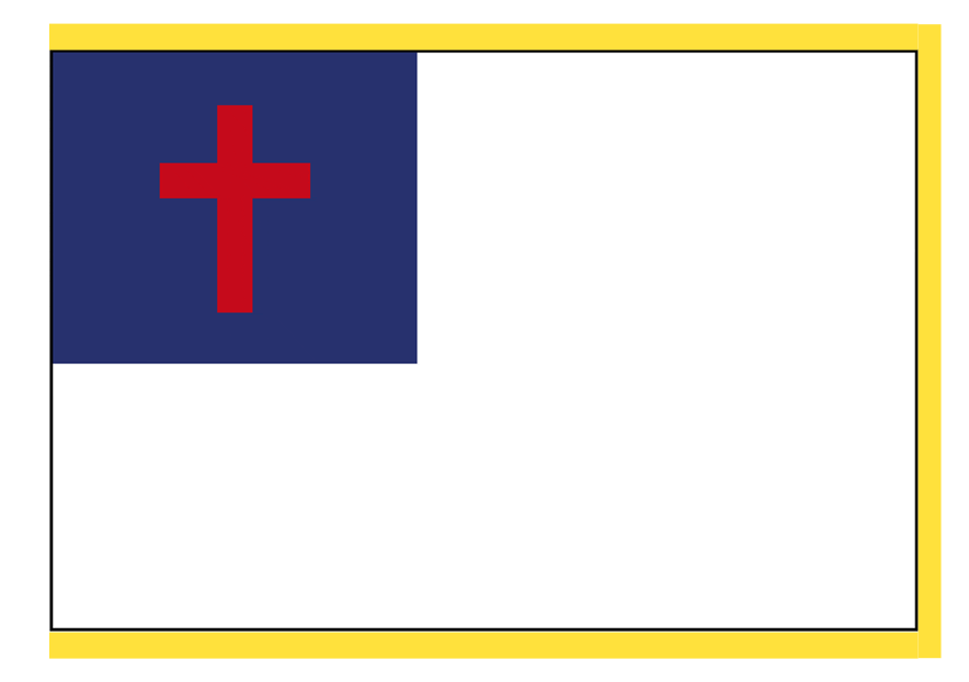 3' x 5' Christian Flag w/ Fringe -