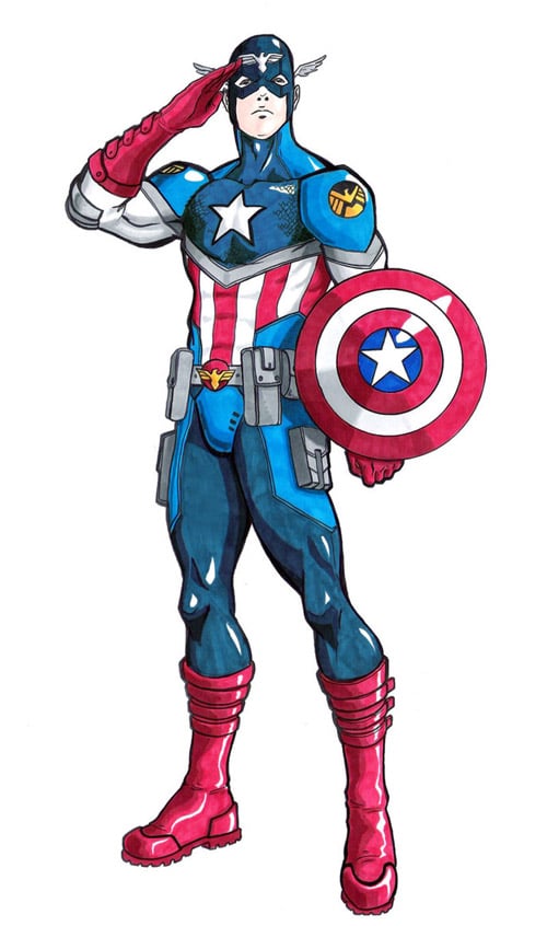 Captain America Inspired Artwork - designrfix.comDesignrfix.com