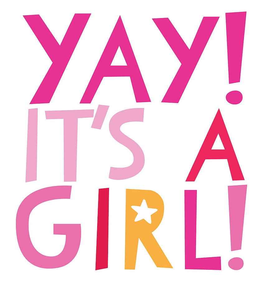 yay! it's a girl!' new baby card by toby tiger ...