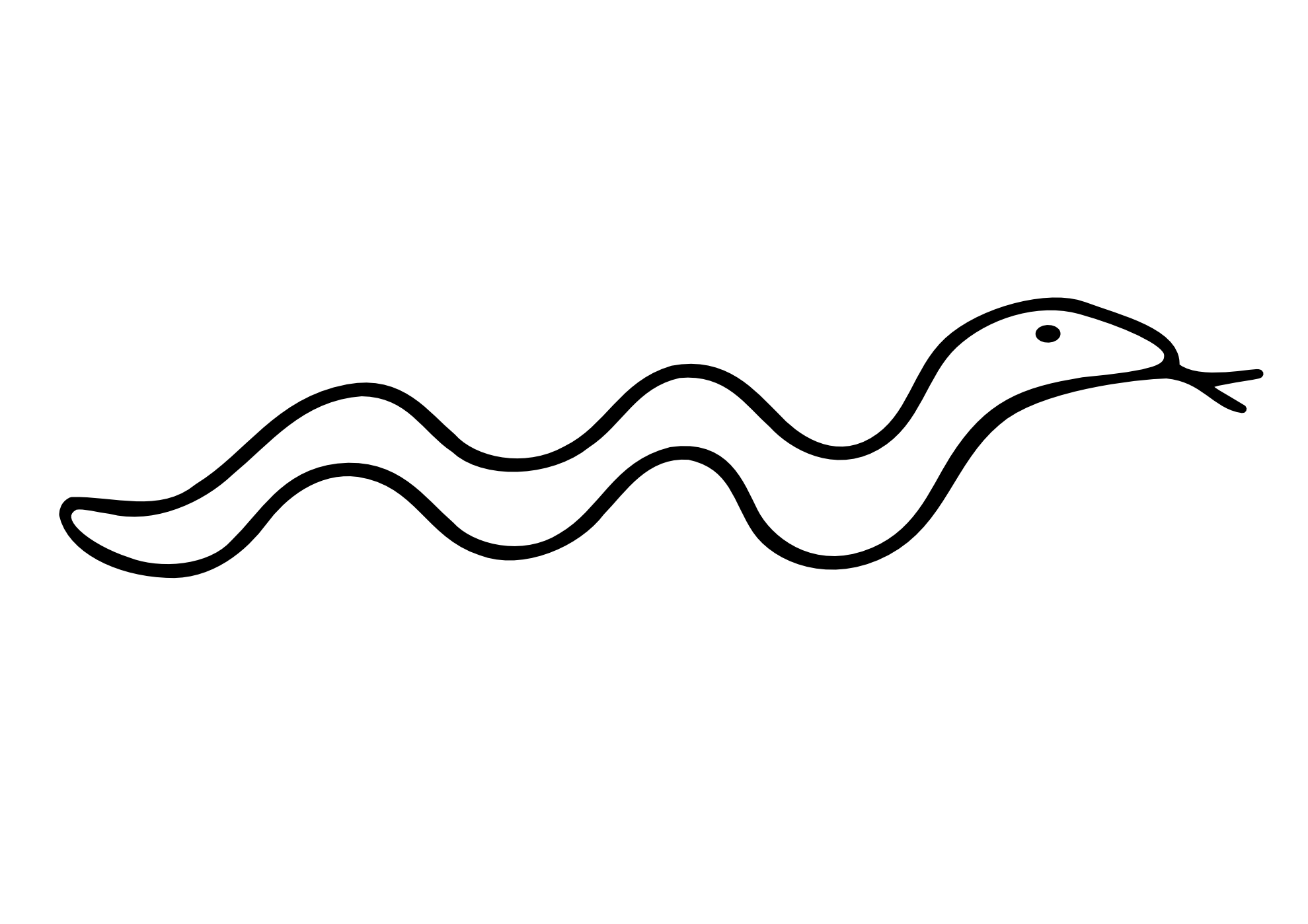 Snake Outline Template ClipArt Best