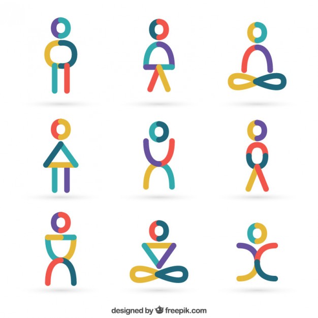 People icons in abstract style Vector | Free Download