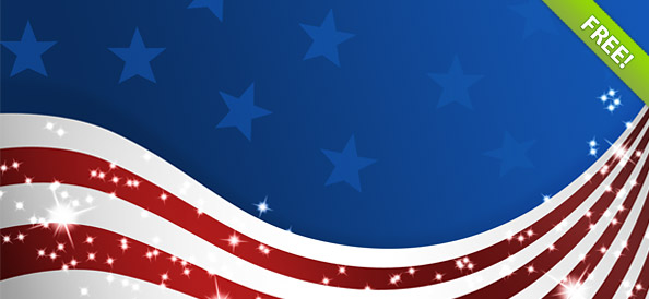 USA Flags PSD - American Patriotic Set | Free PSD Files