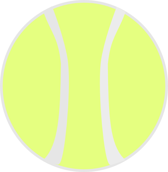 Flat Yellow Tennis Ball clip art Free Vector