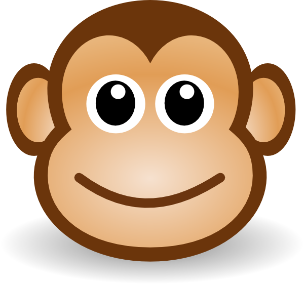 Happy Monkey Face Clip Art - vector clip art online ...