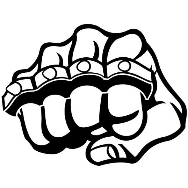 Fist and metal knuckle illustration | Download free Vector