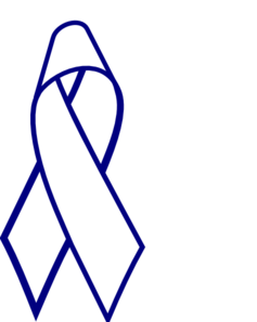 Blue Outline Cancer Ribbon Clip Art - vector clip art ...