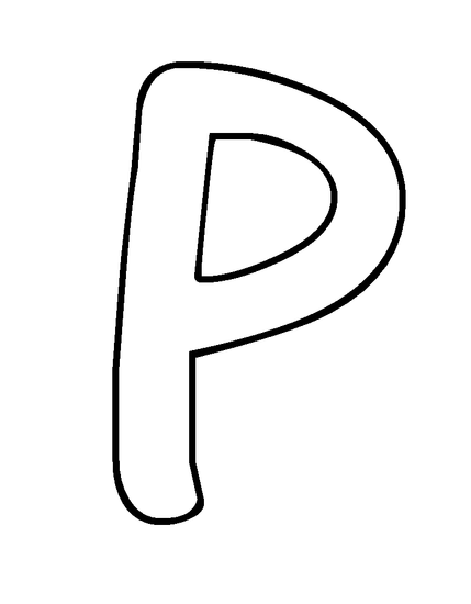 Bubble letter p Coloriage