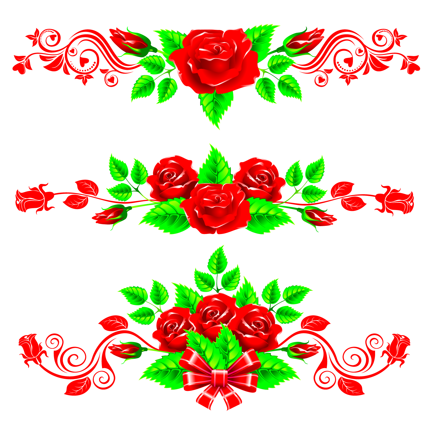 The beautiful rose lace vector Free Vector