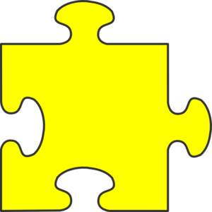 Yellow Border Puzzle Piece Top clip art - vector clip art online ...