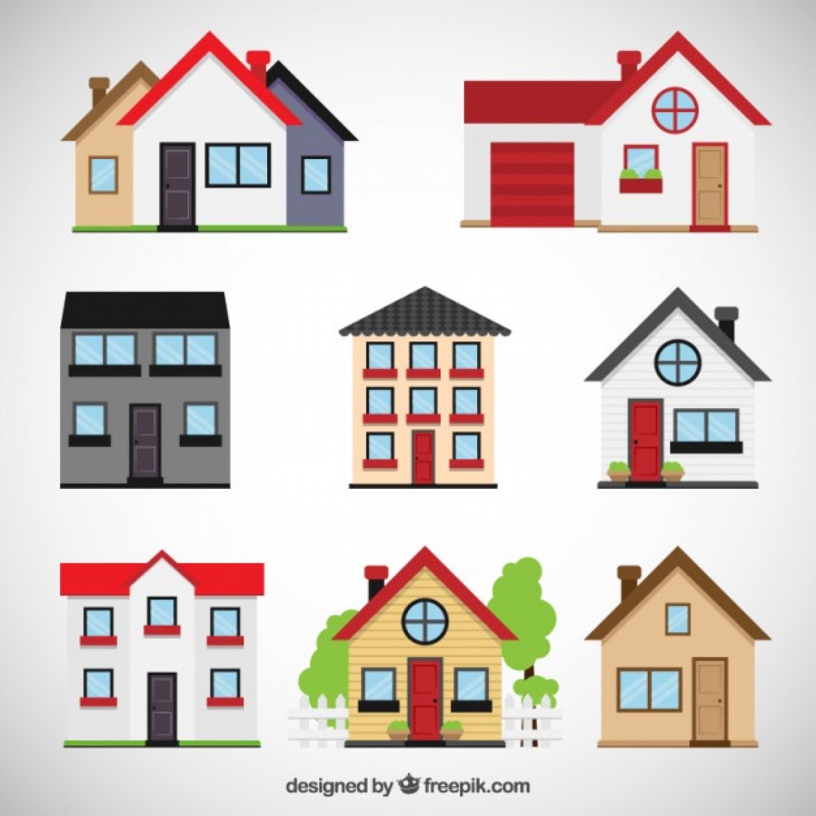 Free vector Houses collection #7577 | My Graphic Hunt