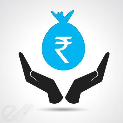 Money bag with Indian Rupee, Vector Graphic - Clipart.me