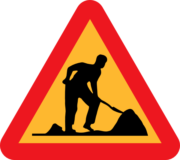397 views Road Work Under Construction Clip Art - vector clip ...