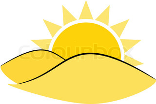 Sun symbol sign in the summer concept illustration | Vector ...