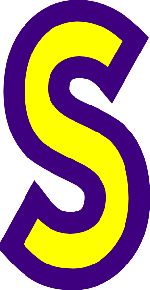 Letter s clipart purple