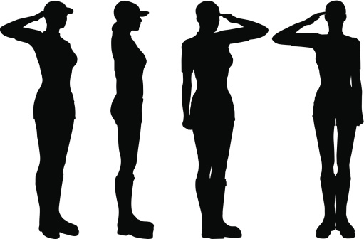 Silhouette Of A Soldier Salute Clip Art, Vector Images ...