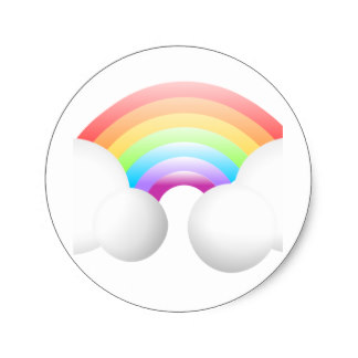 Rainbow Clouds Stickers | Zazzle