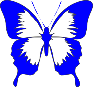 Blue butterfly free clipart