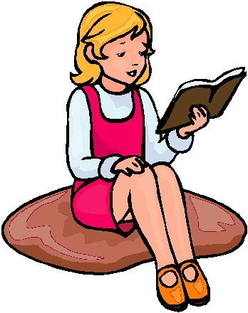Image of Clip Art Reading A Book #7083, Girl Reading Book Clip Art ...