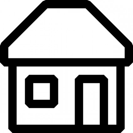 Free House Outline Clipart Image - 1042, Black House Outline At ...