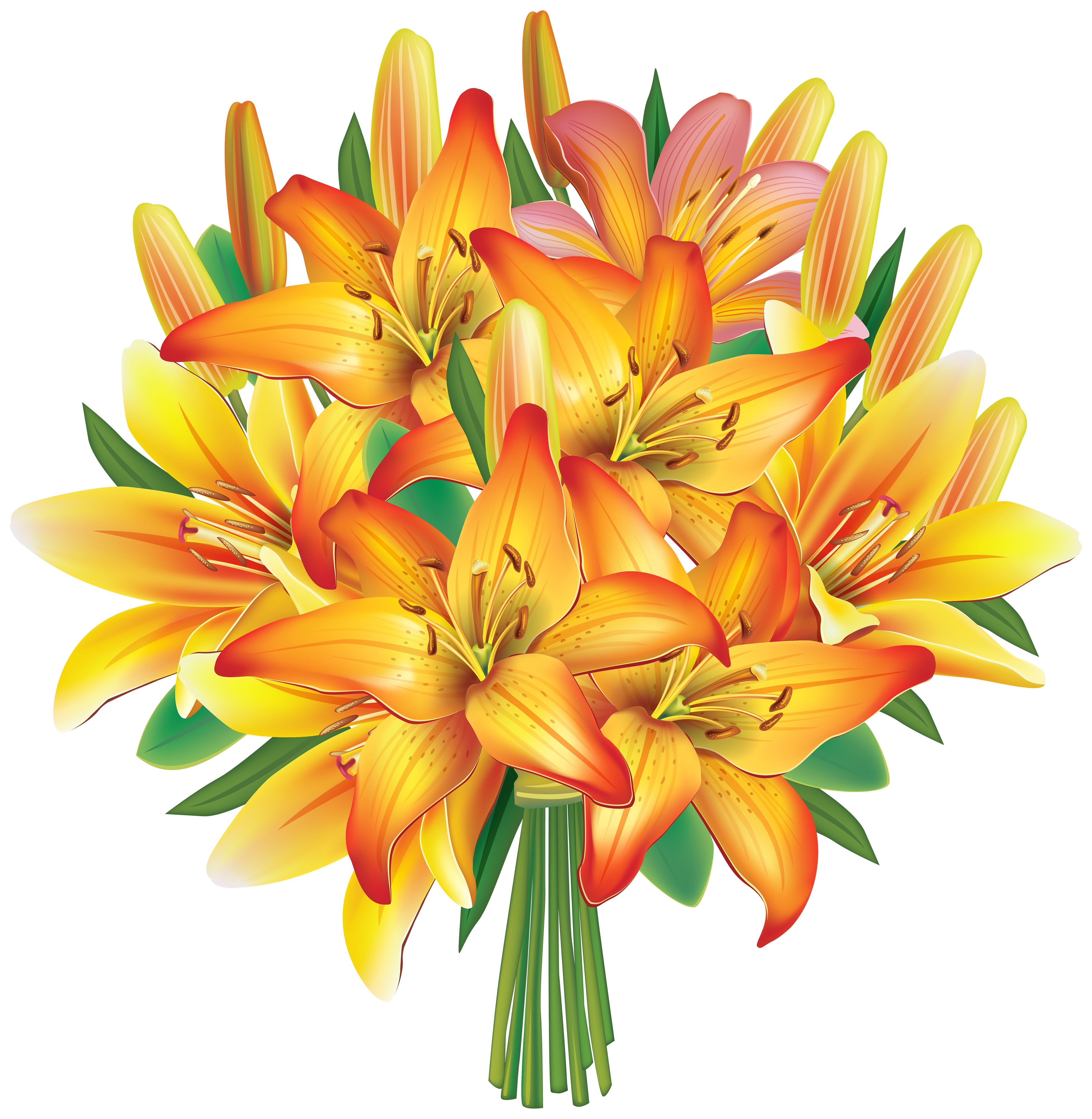 Yellow Lily Flower Clip Art – Clipart Free Download