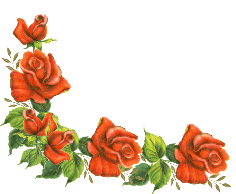 Rose Border Clip Art - Tumundografico
