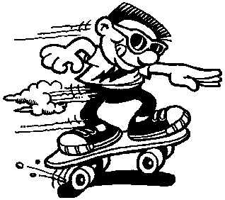 Russ Howell - SkateBoarding / Surf - ClipArt