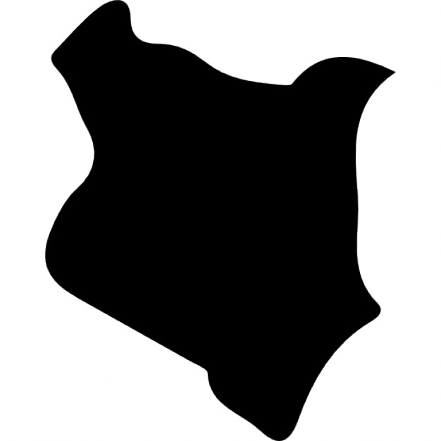 Kenya country map black shape Icons | Free Download