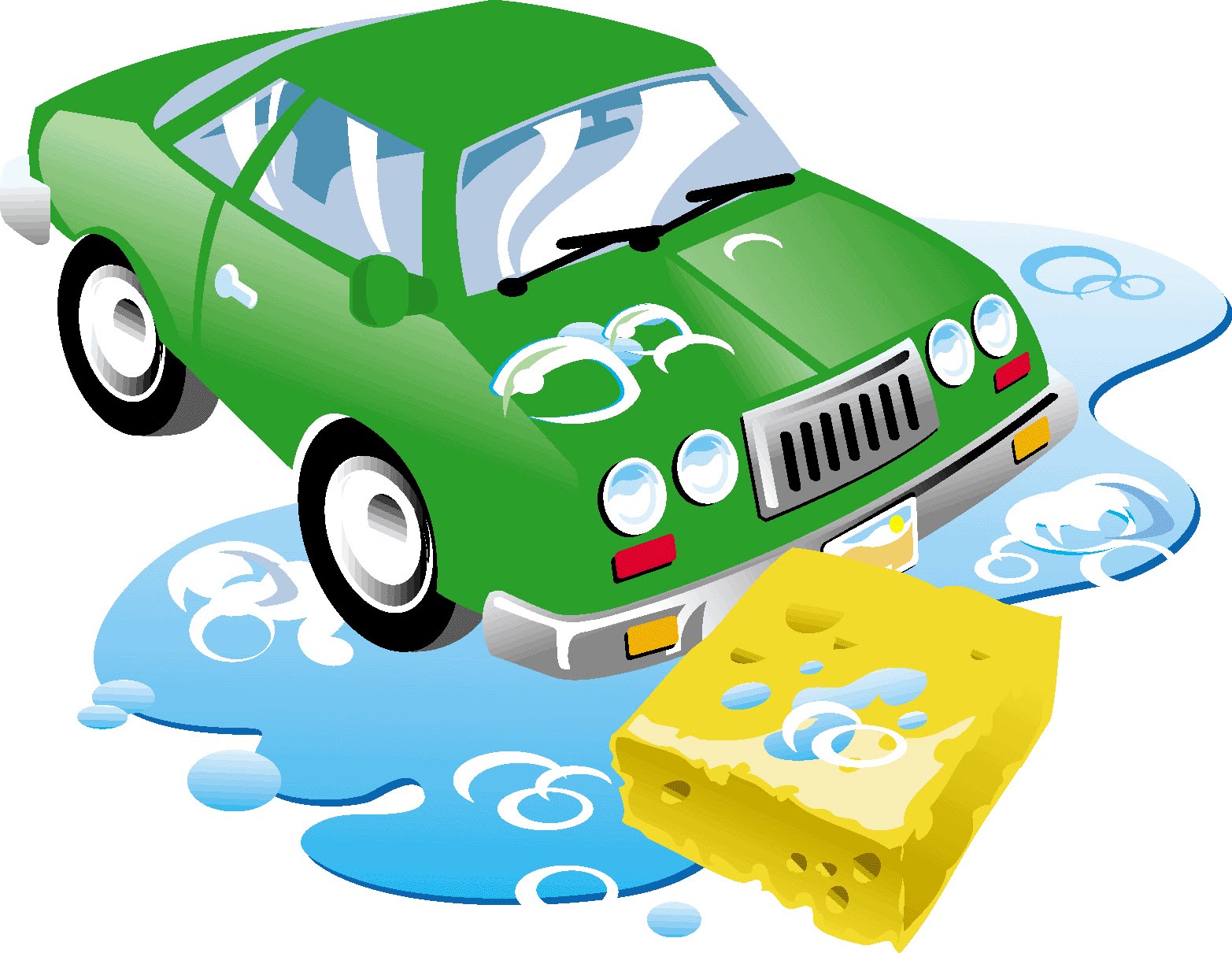 Car wash car clipart
