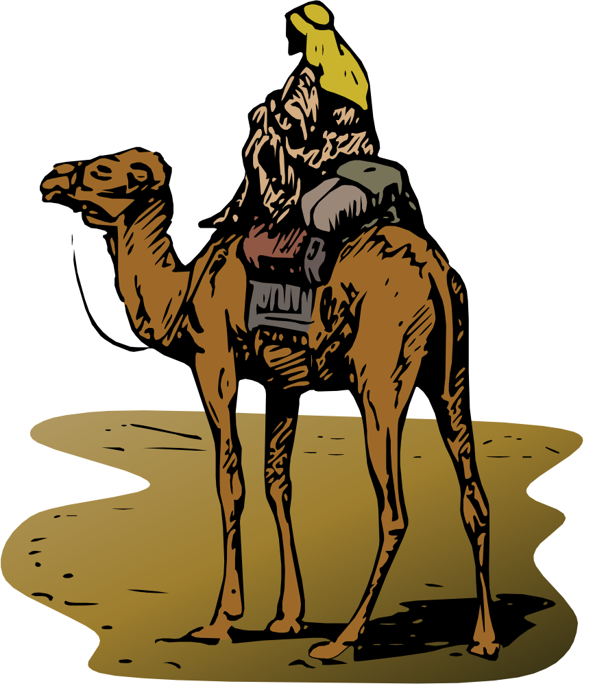 OnlineLabels Clip Art - Camel With Rider