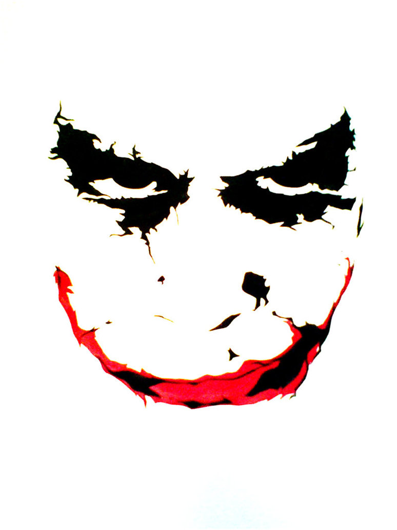 Heath Ledger Joker Stencil - ClipArt Best