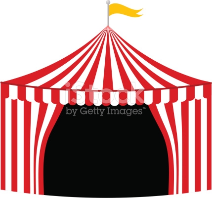 Cartoon Depiction Of A Circus Tent stock vector art 165608768 | iStock