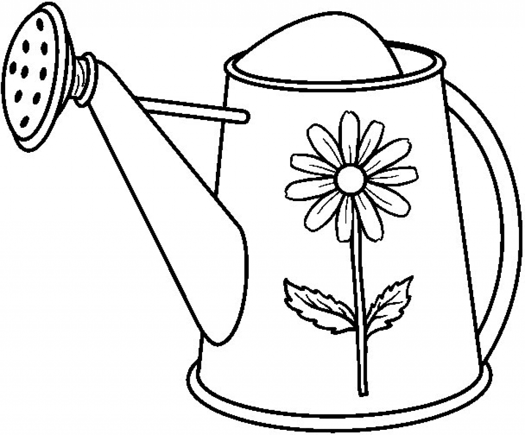 Watering Can Colouring ClipArt Best