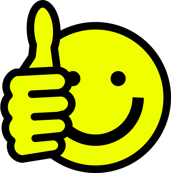 Happy face thumbs down clipart
