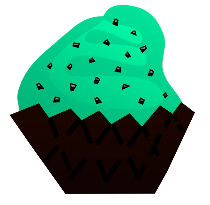 Mint Chocolate Chip Cupcake Clip Art | Cupcake Clipart