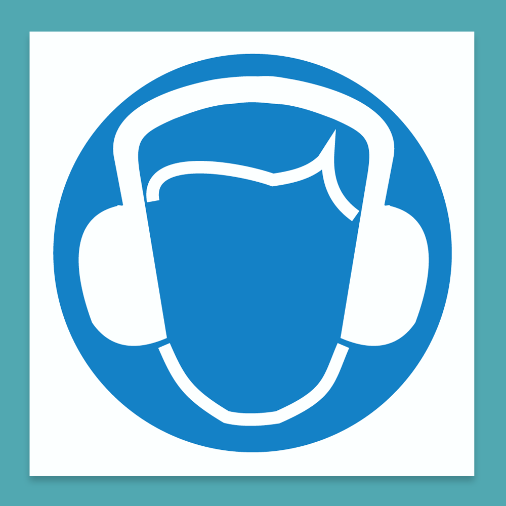 Ear protection symbol - StickeredUp4LeMans