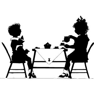 Tea parties, Silhouette and Bookmarks