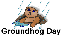 Groundhog Day clip art titles of groundhogs in the rain plus ...