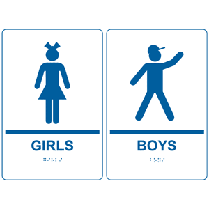 Restrooms: Girls (With Braille = Girls) - Boys (With Braille ...