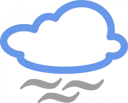 Cloudy Weather Symbols clip art vector, free vector graphics