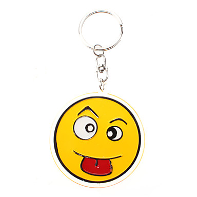 Yellow Smiley Face Tongue Out Keychain