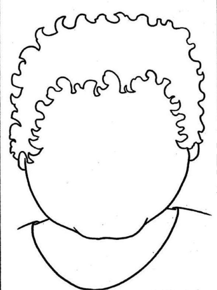 Empty Curly Face Coloring Page | Coloringplus.