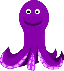 Purple Octopus clip art - vector clip art online, royalty free ...