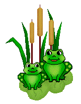 Frog Clipart - Happy Frogs on Lily Pads