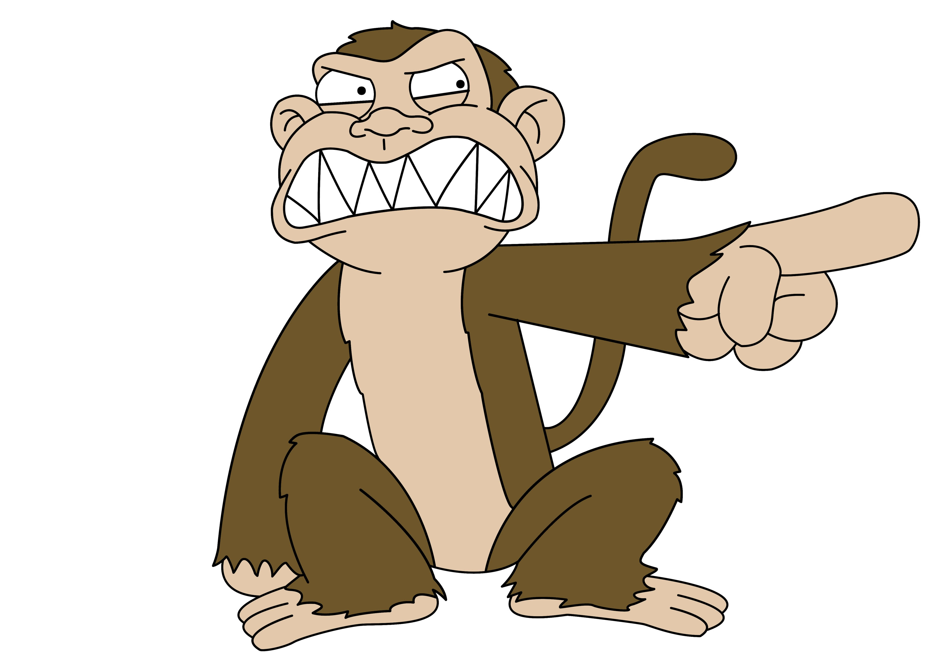 Angry Monkey Cartoon - ClipArt Best