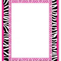 Animal Print Border Blank Card Invitation