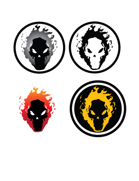 Download FLAMING SKULL Vector Free