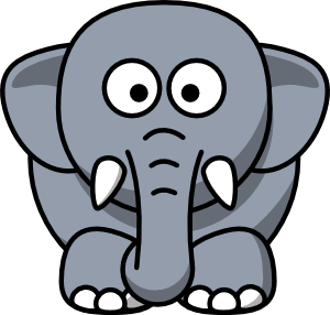 Cartoon Elephant clip art Free Vector
