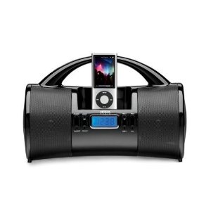 H Mini Boombox for Ipod Black: MP3 Players & Accessories